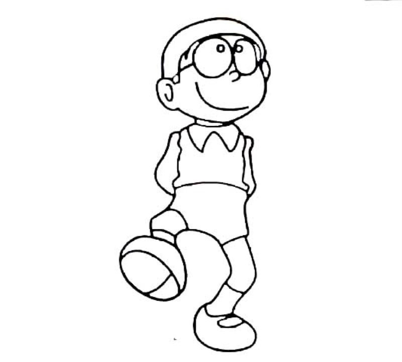 Bộ sưu tập tranh tô màu Nobita nhân vật hoạt hình 4