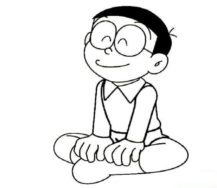 Bộ sưu tập tranh tô màu Nobita nhân vật hoạt hình 5