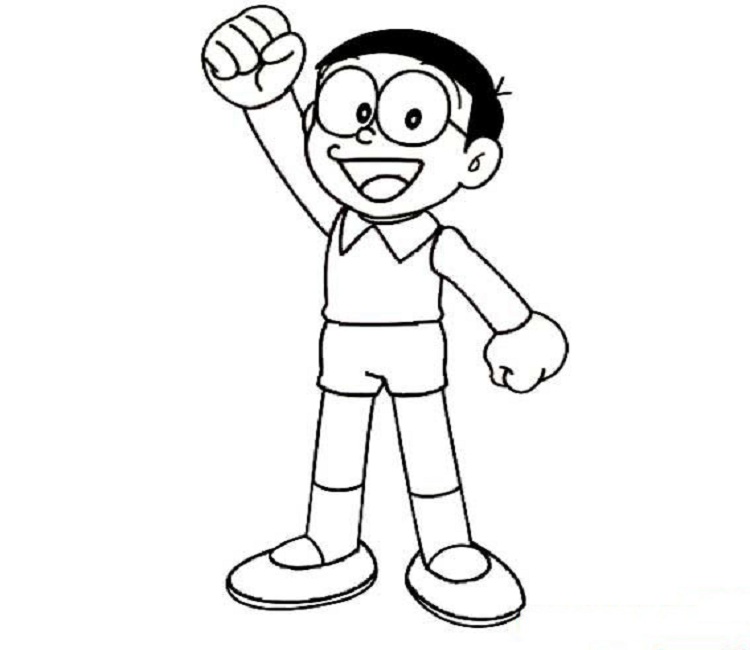 Bộ sưu tập tranh tô màu Nobita nhân vật hoạt hình 6