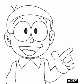Bộ sưu tập tranh tô màu Nobita nhân vật hoạt hình 8