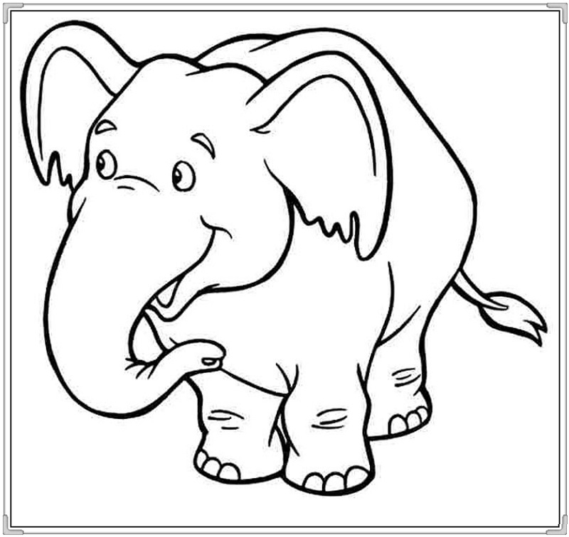 Bộ sưu tập tranh tô màu con voi hiền lành đáng yêu cho bé 4
