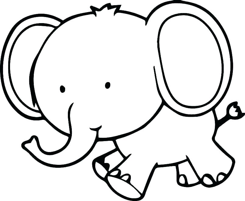 Bộ sưu tập tranh tô màu con voi hiền lành đáng yêu cho bé 8